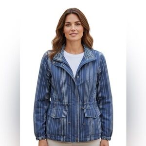 Anthony Richards Navy and White Striped Jacket